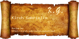 Kirch Gabriella névjegykártya