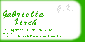 gabriella kirch business card